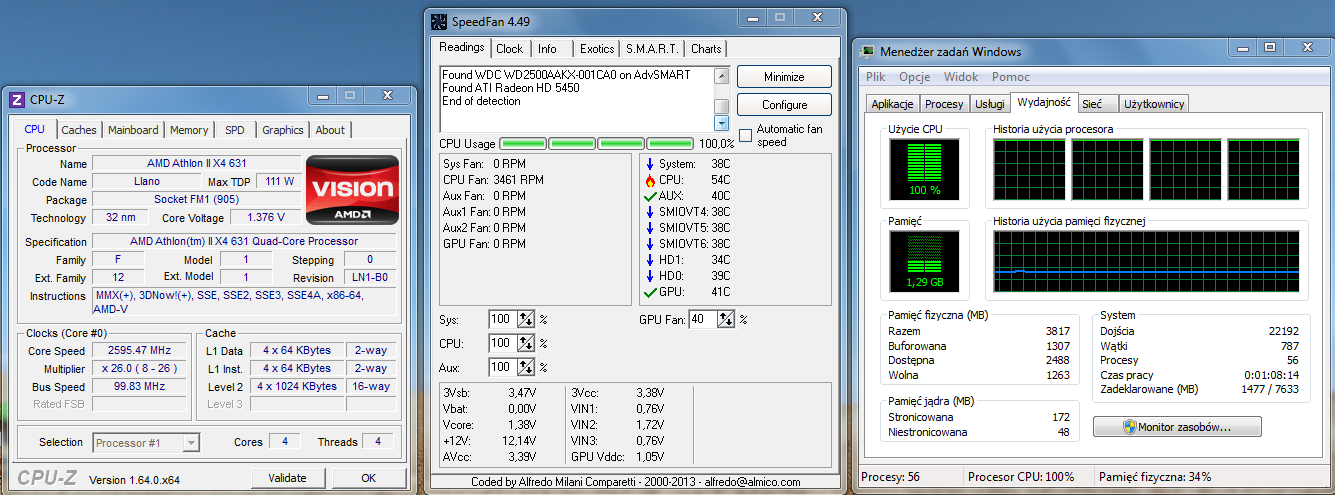 Разгон процессора amd athlon ii x4 631