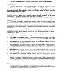 Informacja o prawach przyłączanego podmiotu z Tauron Dystrybucja