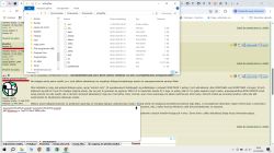 Zrzut ekranu przedstawiający otwarte okno Eksploratora Windows z folderem n34uj09w oraz widoczną dyskusją na forum internetowym.
