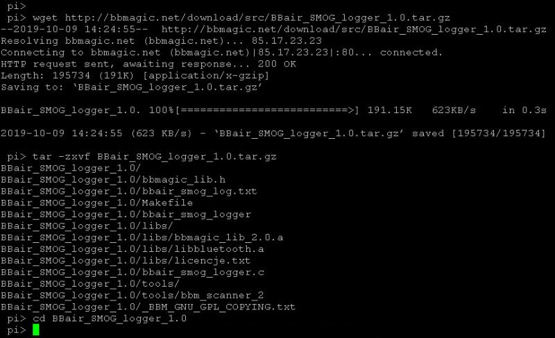 Precyzyjna stacja rejestracji PM z Raspberry i BBair