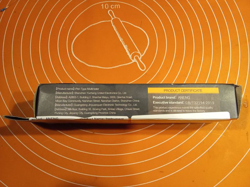 Pudełko miernika w kształcie długopisu marki ANENG