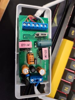 WB2L Module Printed Circuit Board with Components Printed circuit board with electronic components in a casing.