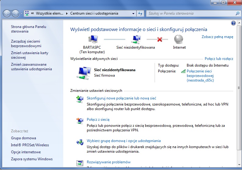 Brak dostępu do internetu w Windows 7 - sieć niezidentyfikowana, TP-Link, Livebox