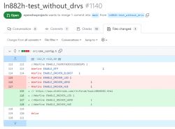 Screenshot of a GitHub pull request for an open-source project showing changes in a configuration file.