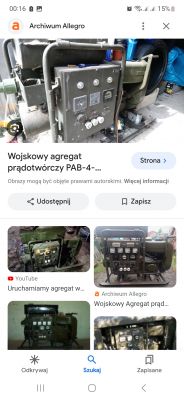 Wojskowy Agregat Prądotwórczy PAB-4 Wojskowy agregat prądotwórczy PAB-4 z panelami sterującymi.