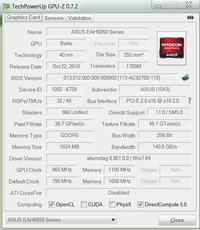 ASUS RADEON HD6850 DirectCU V2 - podkręcanie karty graficznej
