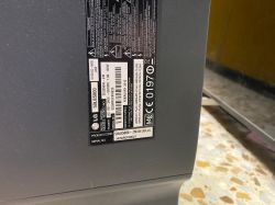 Nameplate label on the back of an LG TV, model 50LB5800