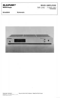 Wnętrze wzmacniacza audio Blaupunkt Mainamplifier MA-240 [1979/1980?]
