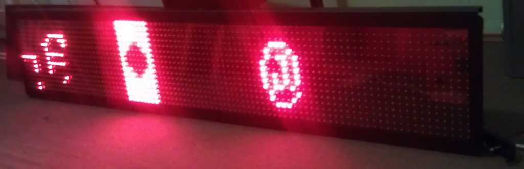 ctled Reklama LED po wymianie elek krzaczki zamiast tekstu