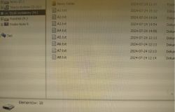 Zrzut ekranu z widokiem eksploratora plików pokazujący zawartość dysku wymiennego.