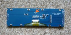OLED PCB with a marked 10k resistor to be removed.