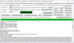 Zrzut ekranu programu BK7231 Easy UART Flasher z komunikatem „Writing done” i logiem flashowania.