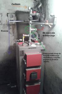 Droga do naczynia przelewowego poziomo (Instalacja otwarta) Droga do naczynia przelewowego poziomo (Instalacja otwarta)