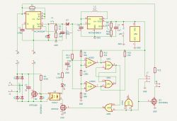 Schematic of LED Lighting System with PIR Sensor Electronic schematic of an LED lighting system with a PIR sensor.