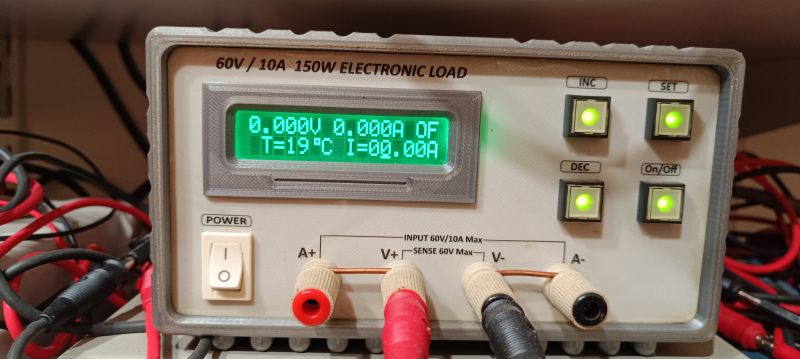 Elektroniczne obciążenie 60V/10A z podświetlanym wyświetlaczem i zaciskami bananowymi
