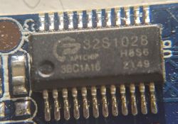 Close-up of BL602T Integrated Circuit on a Printed Circuit Board Close-up of an integrated circuit on a printed circuit board, labeled as BL602T.
