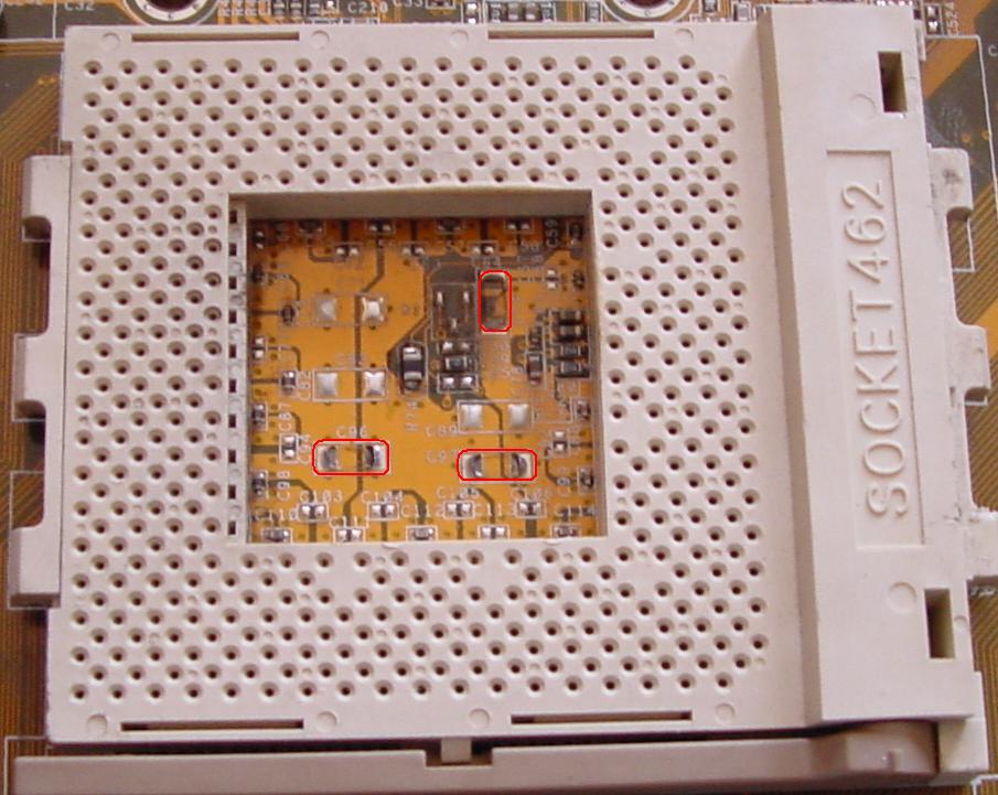 Asus A7V880 - brakujące(urwane) elementy. - elektroda.pl