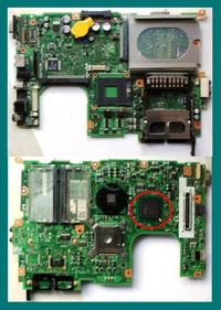 FujitsuSiemens Lifebook C1110D - brak BIOS, czarny ekran, chipset się nagrzewa