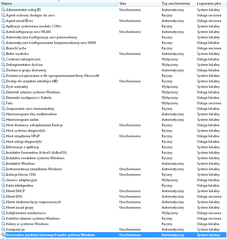 Windows 7 - brak dźwięku. Co to za sprzęt (zaznaczony)? 