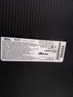Etykieta techniczna telewizora TCL 65C635A.