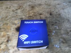 Appio Touch Switch Box Blue box of the Appio touch switch.