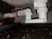 Bath Drain Leakage: Water Running from Marked Area - Causes and Solutions (Image)