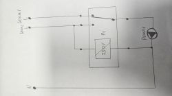 Schemat elektryczny z przekaźnikiem 230 V i pompą obiegową