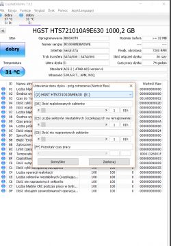 hdd w nowym laptopie - airflow temperature failure, hdtune sugeruje wymiane