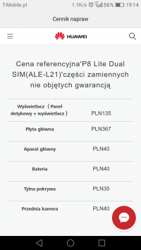 Huawei P8 Lite - migający ekran po zalaniu, działa dotyk i dźwięk, co robić?