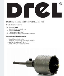 Jaka otwornica do wiertarki bez SDS pod puszki Simet fi 60 mm w cegle i betonie?