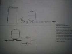 Correct installation of the expansion vessel in the DHW installation
