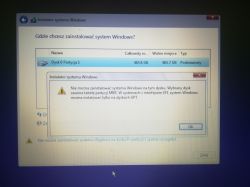 Instalacja Windows 10 - jakaś niezgodność z BIOSem Instalacja Windows 10 - jakaś niezgodność z BIOSem