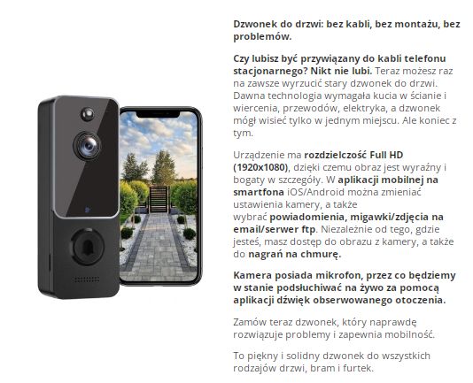 WiFi wireless video intercom - test, app and interior WiFi wireless video intercom - test, app and interior