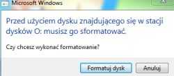 GOODDRIVE Twister 8GB – pendrive widoczny, brak dostępu i formatowania w Windows 7