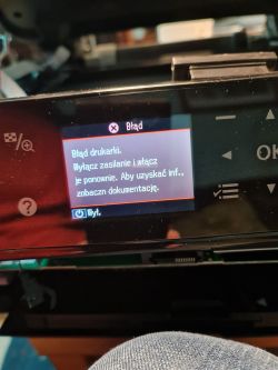 Epson L850 - Komunikat "Wyłącz zasilanie...."
