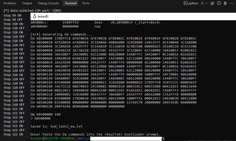 Getting started with programming the RTL8196C from a router – flashing, blink, UART