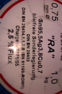 [Sprzedam] Cyna Sn95,5Ag3.8Cu0,7 0.75mm, 1mm /1 kg