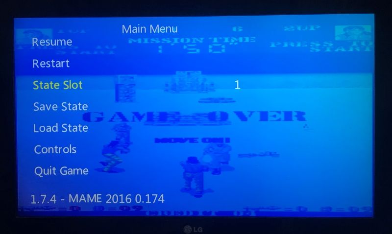 Minitest and interior presentation - retro M8 console/emulator with two pads, RetroArch