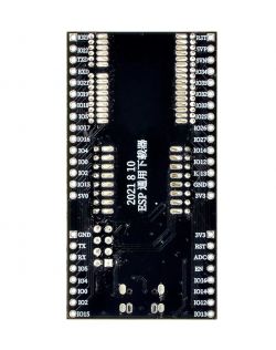 Universal ESP Programming Board Top view of a universal ESP programming board with empty solder pads and labeled GPIO points.