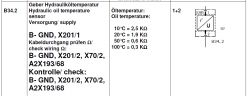 Schemat elektryczny czujnika temperatury oleju hydraulicznego.