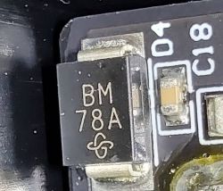 Identyfikacja diod BM 8CA, MB 14A, BM 78A w układzie zasilania za gniazdem