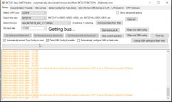 Screenshot of BK7231 Easy UART Flasher software with error messages at the bottom.