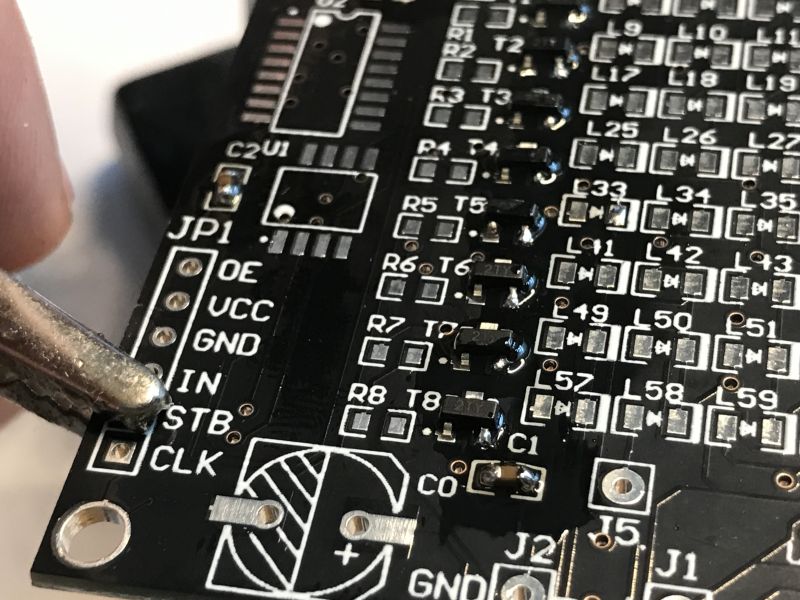 Zestaw do nauki SMD - wyświetlacz 64 diody LED w obudowach 0805