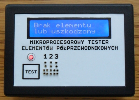 Mikroprocesorowy tester elementów półprzewodnikowych