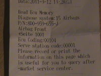 Kodowanie sterownika airbag w Audi A4