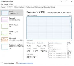 Spadki FPS, niskie użycie GPU na dobrym sprzęcie.