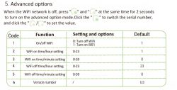 BAF-908 Hidden WiFi Menu Table A table showing hidden WiFi menu settings for BAF-908, with various wireless network configuration options.