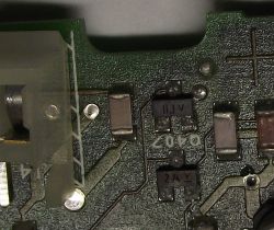 Tektronix TDS 460 - Identyfikacja elementu na płytce panelu przedniego .