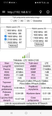 Lokalizacja ZTE MF258K pomiędzy dwoma BTS-ami vs. odizolacja oraz wybór anteny LTE Signaflex