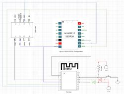 Circuit diagram with HLW8112 and WBR3 components.